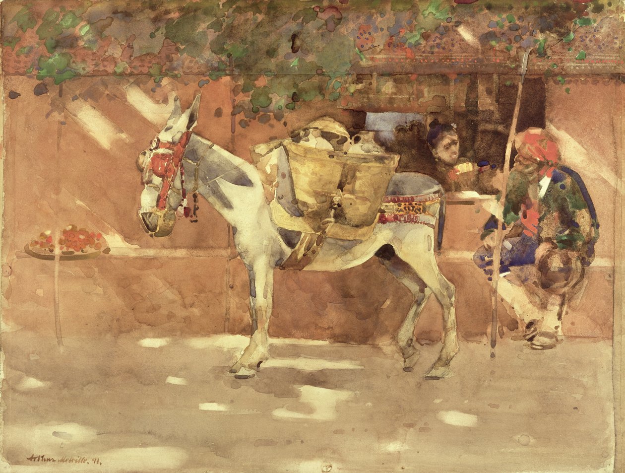 A Byway v Granadě, 1891 (wc na papíře) od Arthur Melville