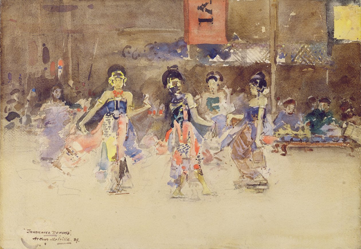 The Javanese Dancers, 1889 (wc na papíře) od Arthur Melville