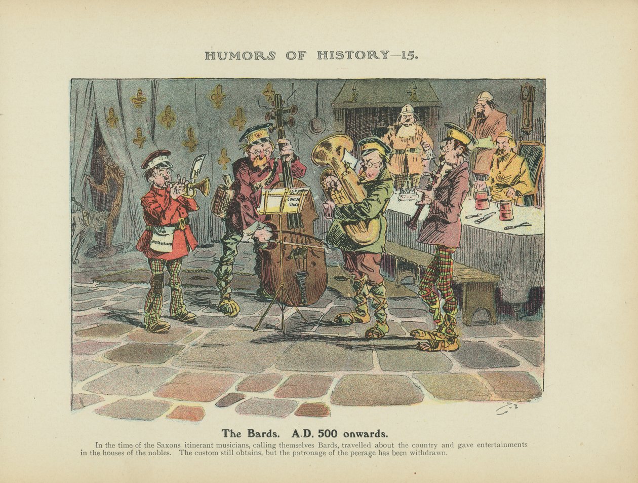 Bardi. Od roku 500 n. l. (barevná litografie) od Arthur Moreland