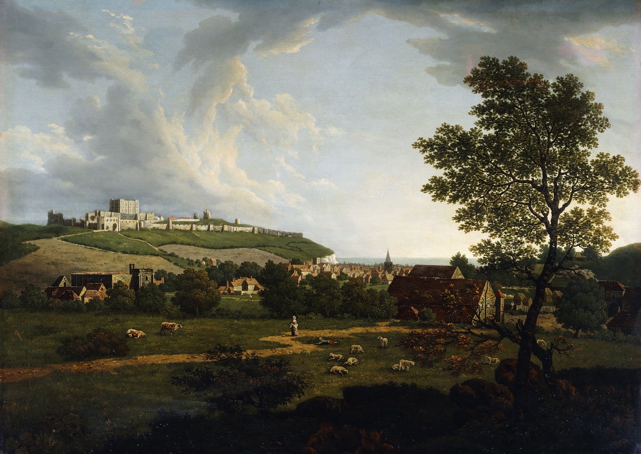 Rozsáhlý pohled na Dover a Doverský hrad od Arthur Nelson