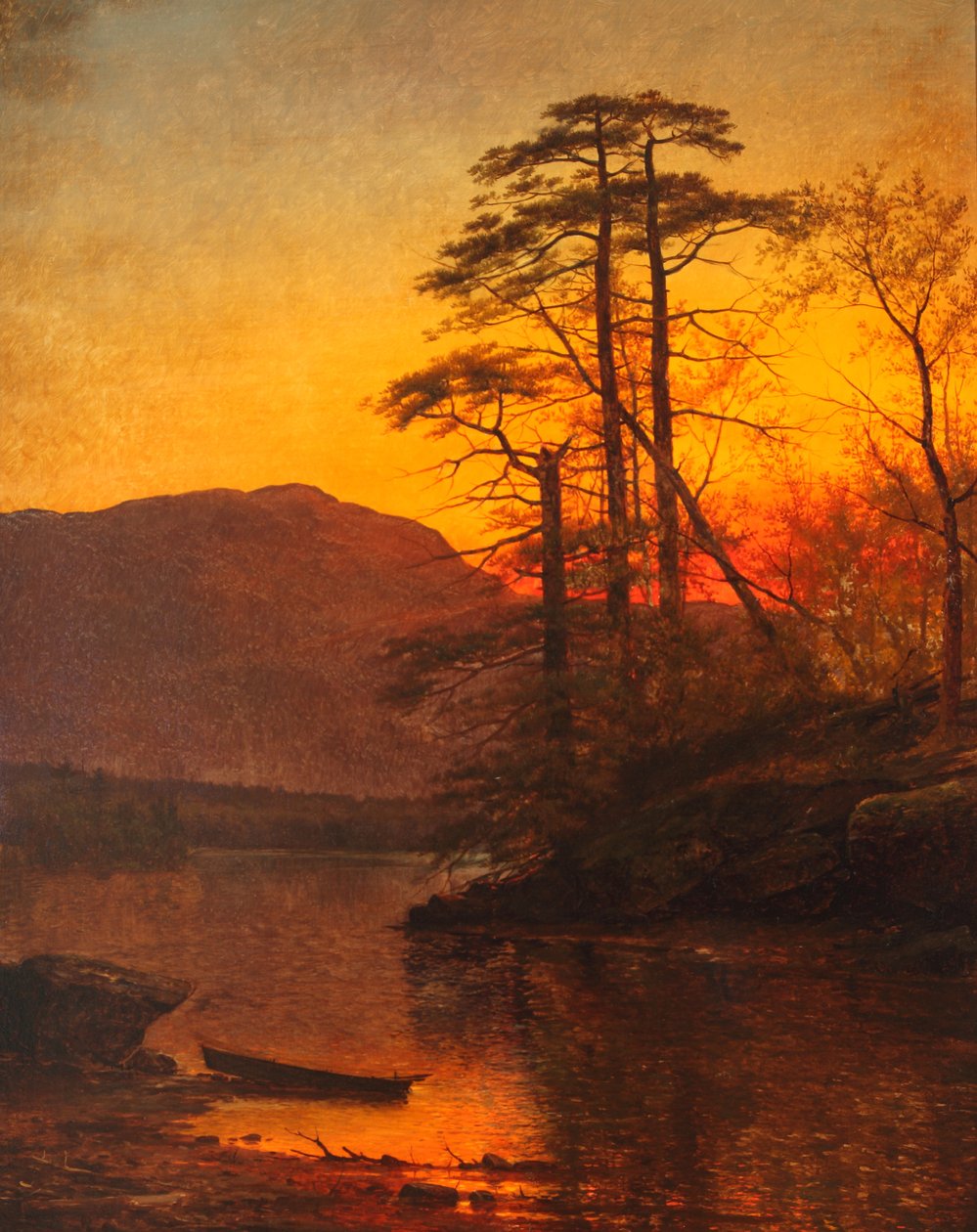 Večer na řece Ausable 1875 (olej na plátně) od Arthur Parton