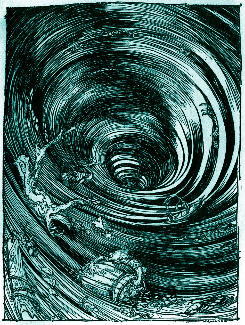 Sestup do Maelstromu od Edgara Allana Poea od Arthur Rackham