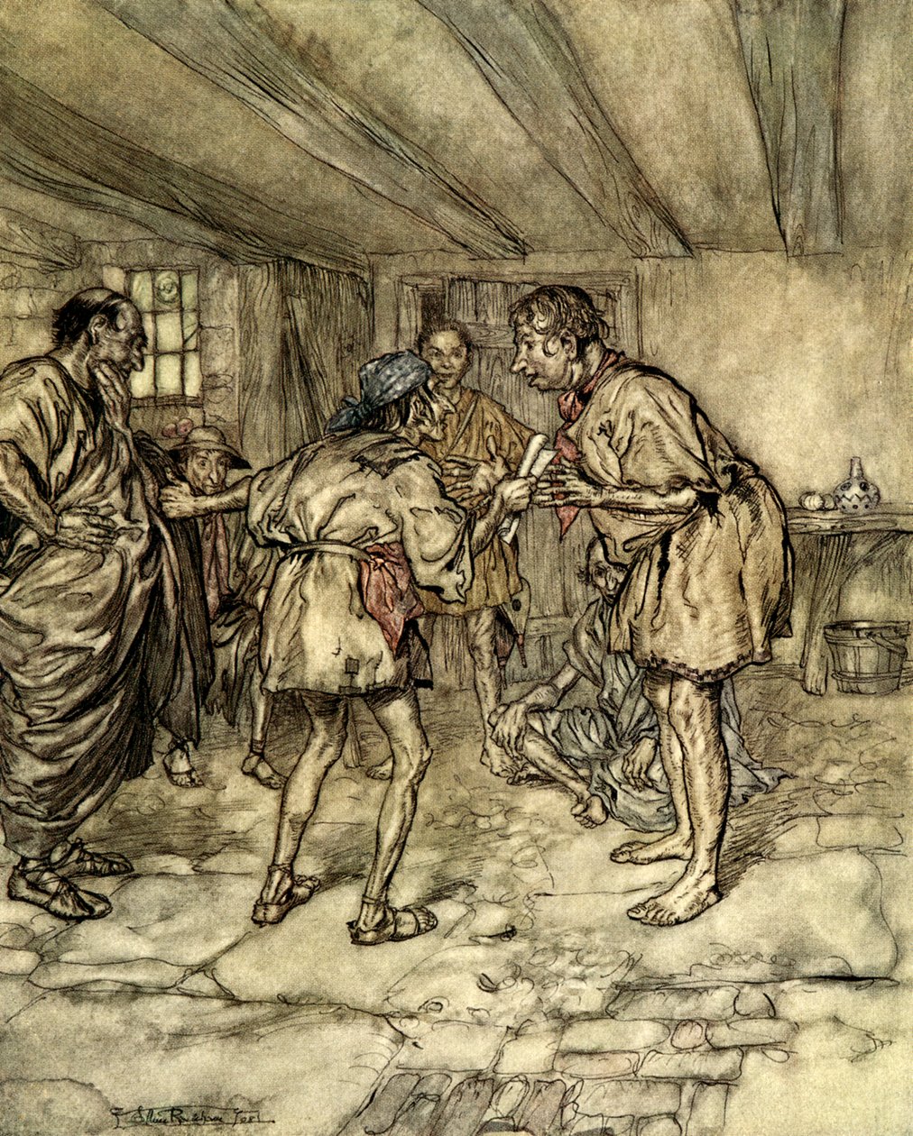 Sen noci svatojánské od Arthur Rackham