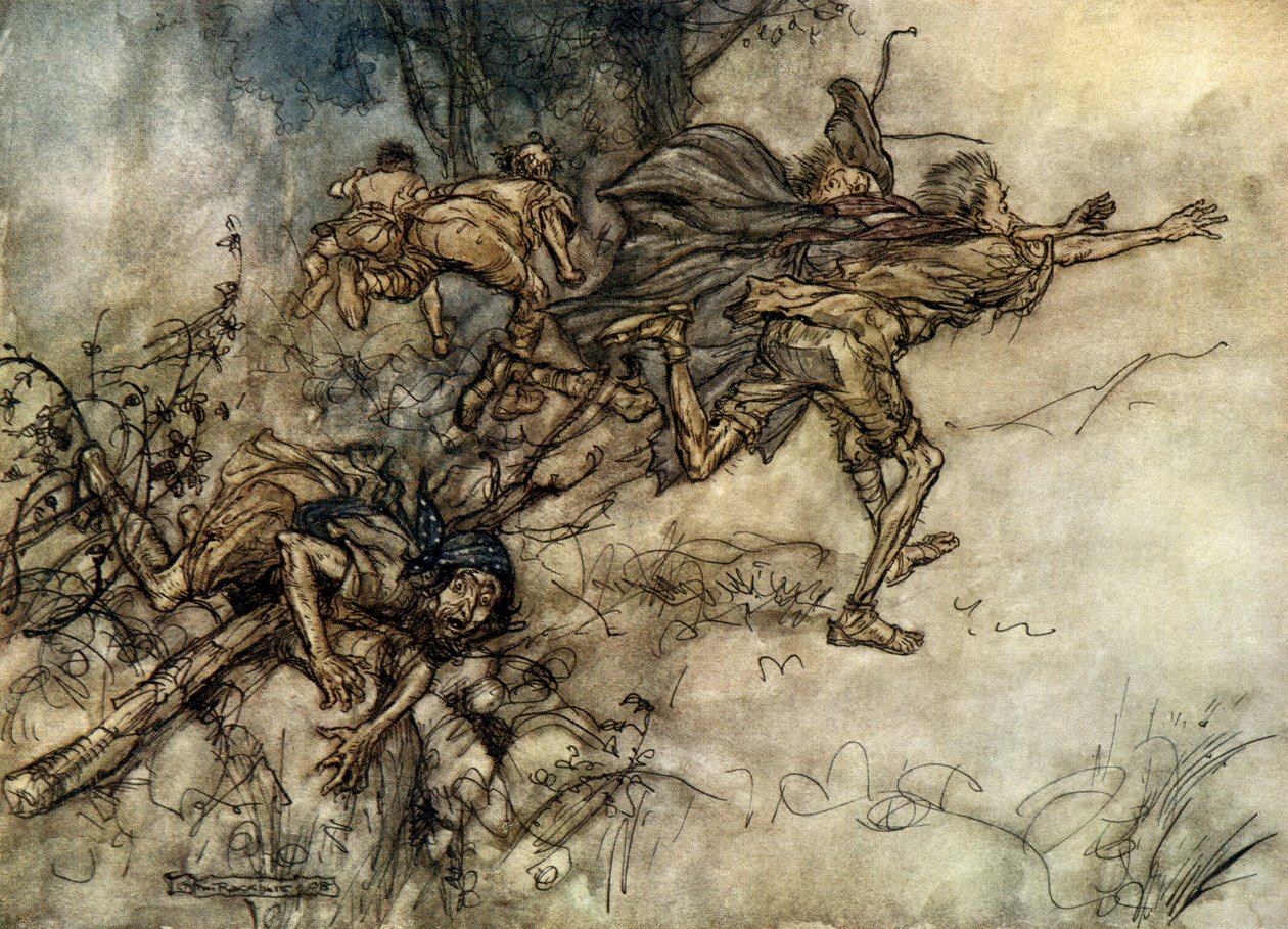 Sen noci svatojánské od Arthur Rackham