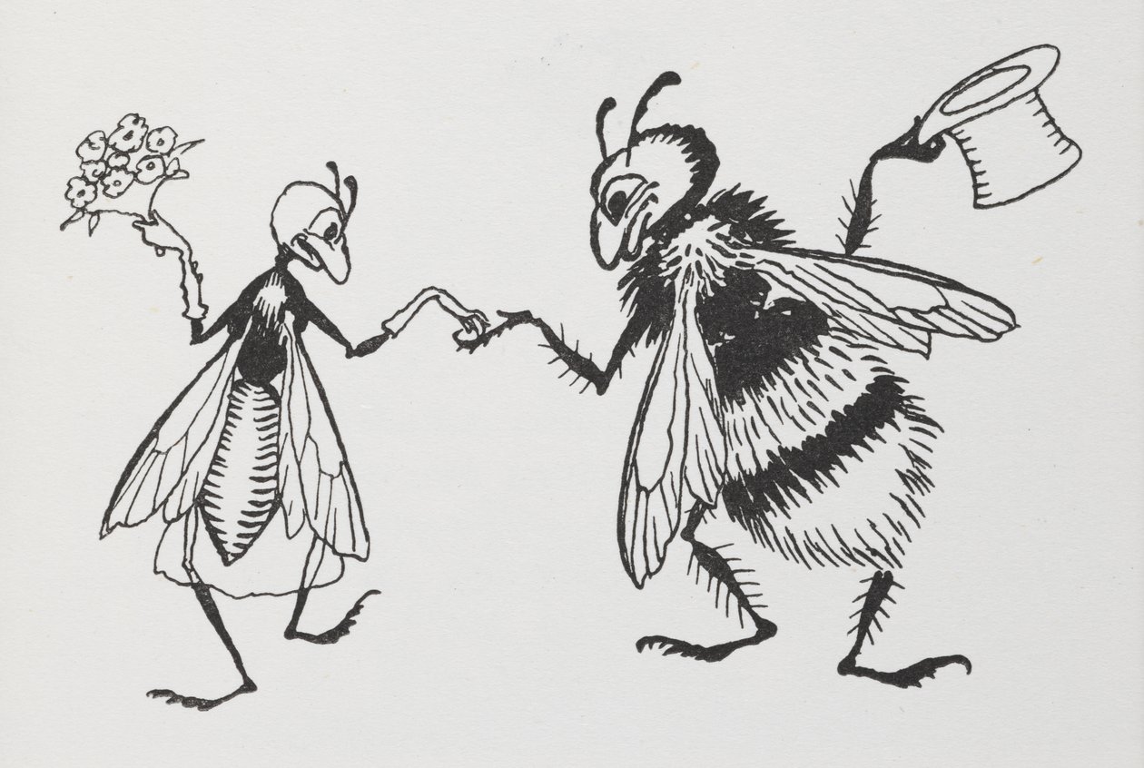 Moucha a včela se vdávají. od Arthur Rackham