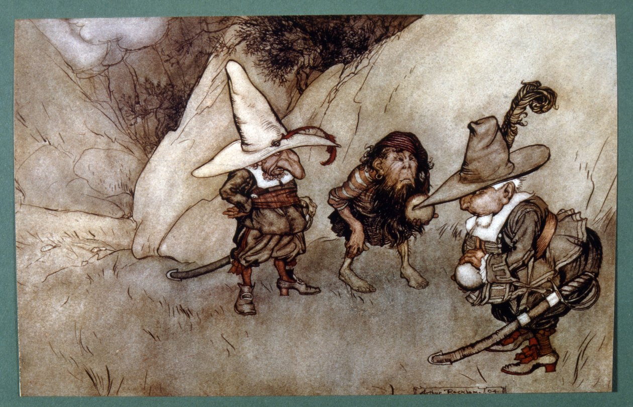 Povídka amerického autora Washingtona (ilustrace) od Arthur Rackham