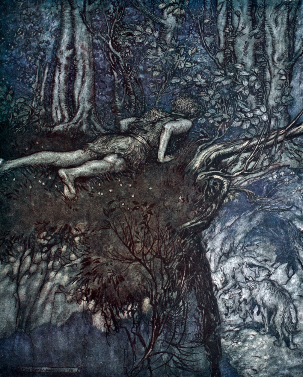 „A tam jsem poznal, jaká je láska“, 1924. od Arthur Rackham