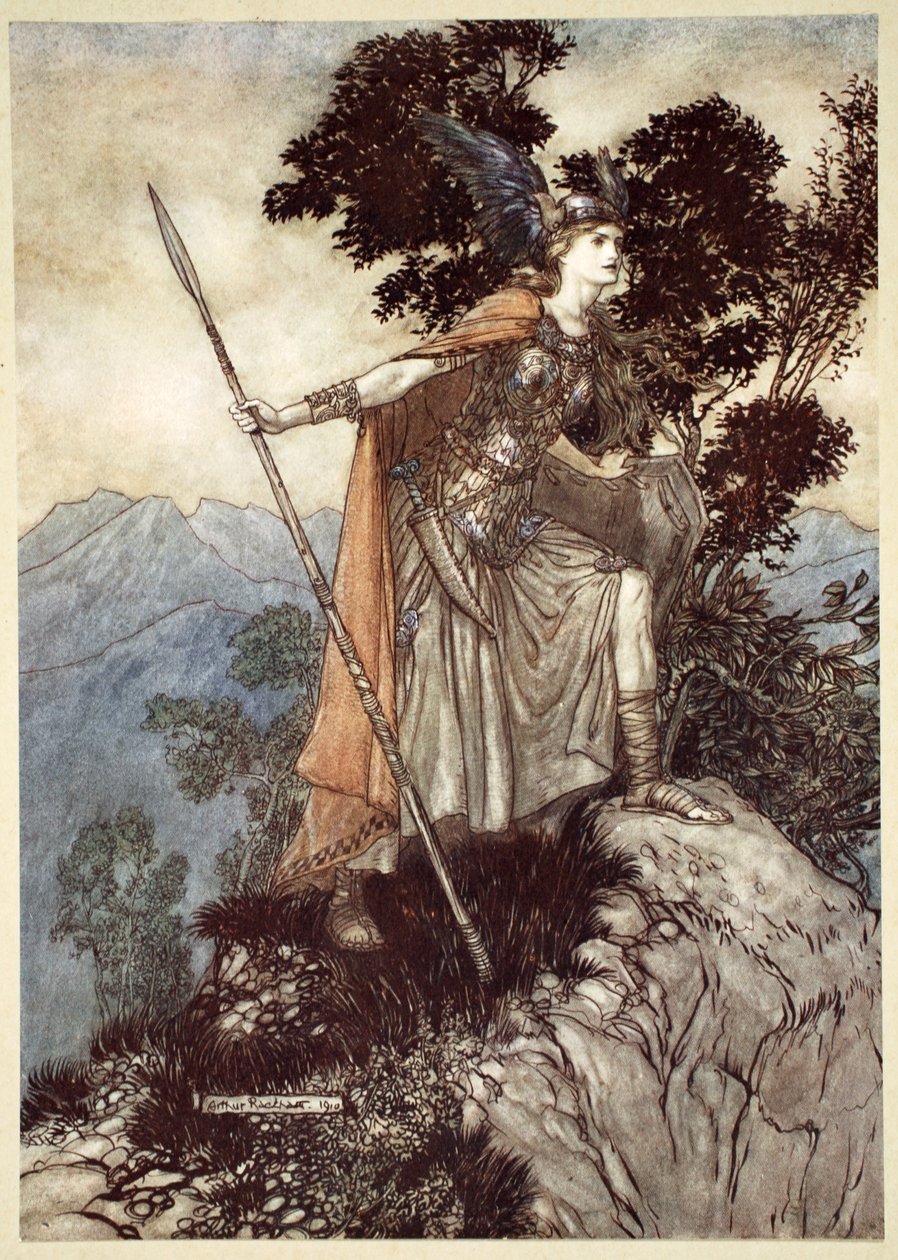 "Brunnhilde", 1910. od Arthur Rackham