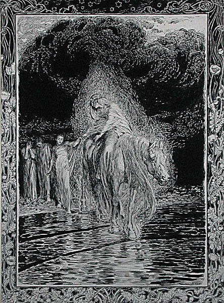Překročení řeky od Arthur Rackham