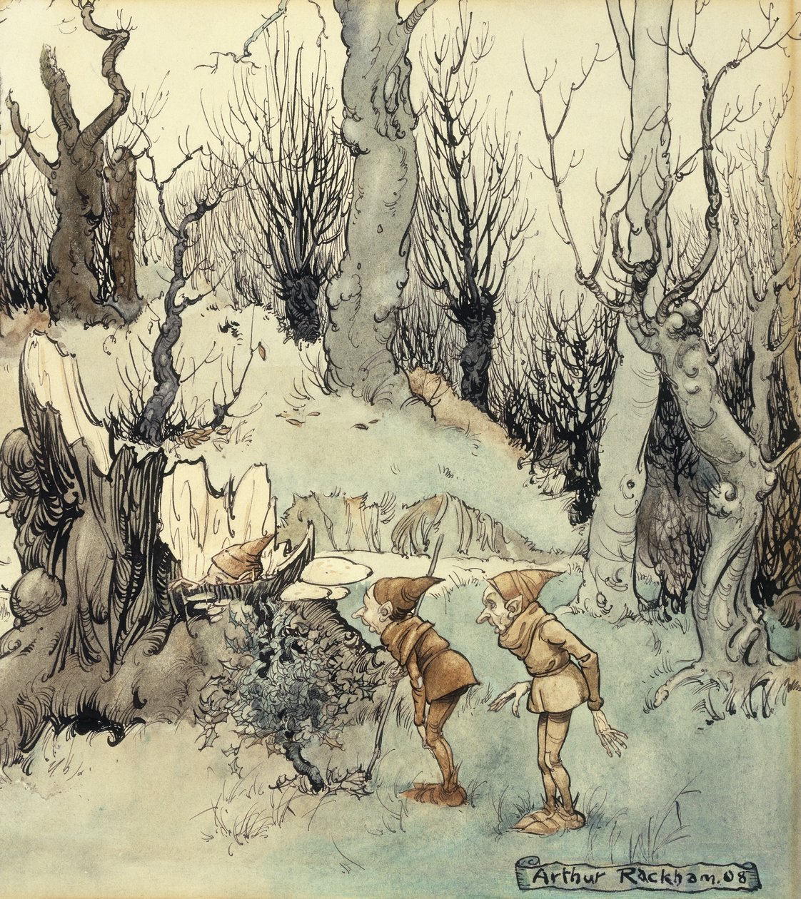 Elfové v lese, 1908 od Arthur Rackham