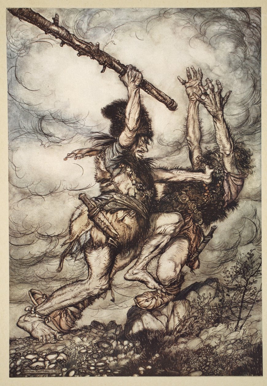 Fafner zabije Fasolta, ilustrace z 