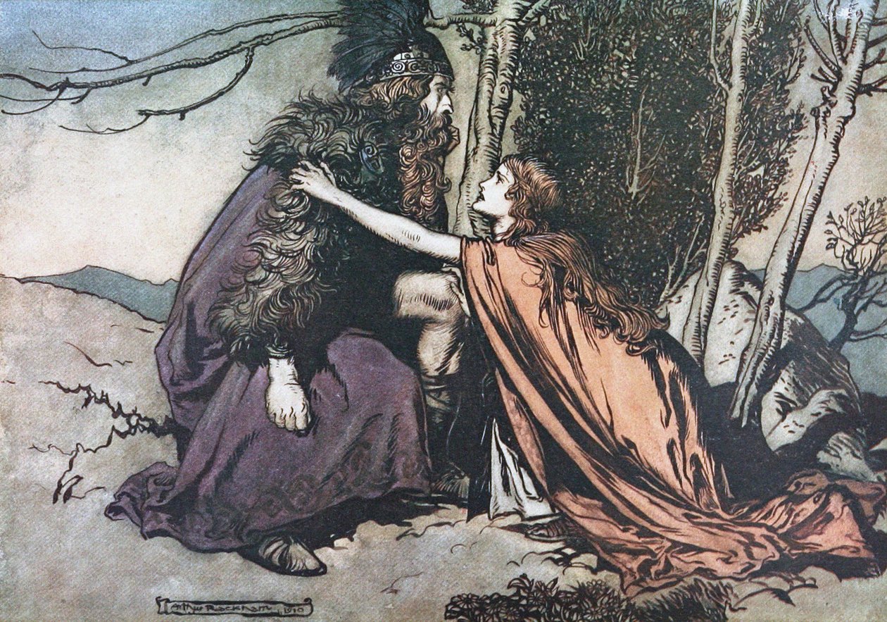 Otec! Otec! Řekni mi, co tě trápí Ilustrace pro The Rhinegold a The Valkyrie od Richarda od Arthur Rackham