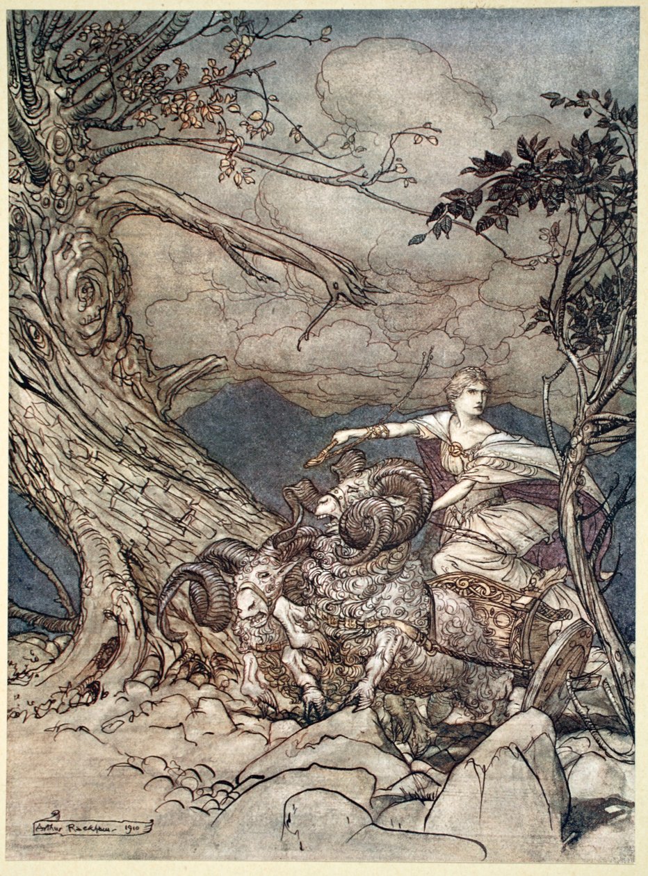 „Fricka se blíží v hněvu“, 1910. od Arthur Rackham