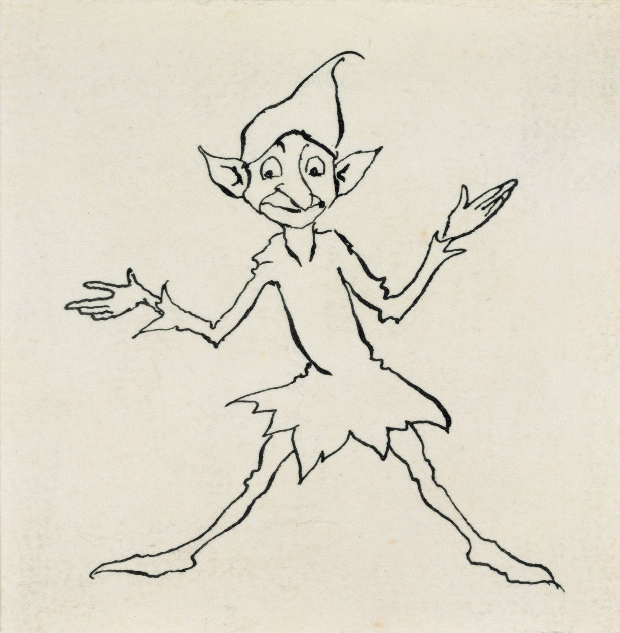 Dobrý večer! řekl Lukoje, ilustrace z Pohádek Hanse Christiana Andersense, vydané v roce 1932 (pero a inkoust) od Arthur Rackham