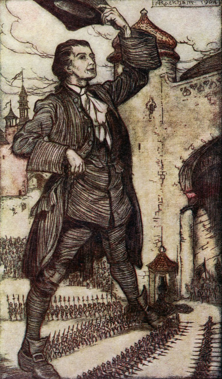 Gulliverovy cesty od Jonathana Swifta od Arthur Rackham
