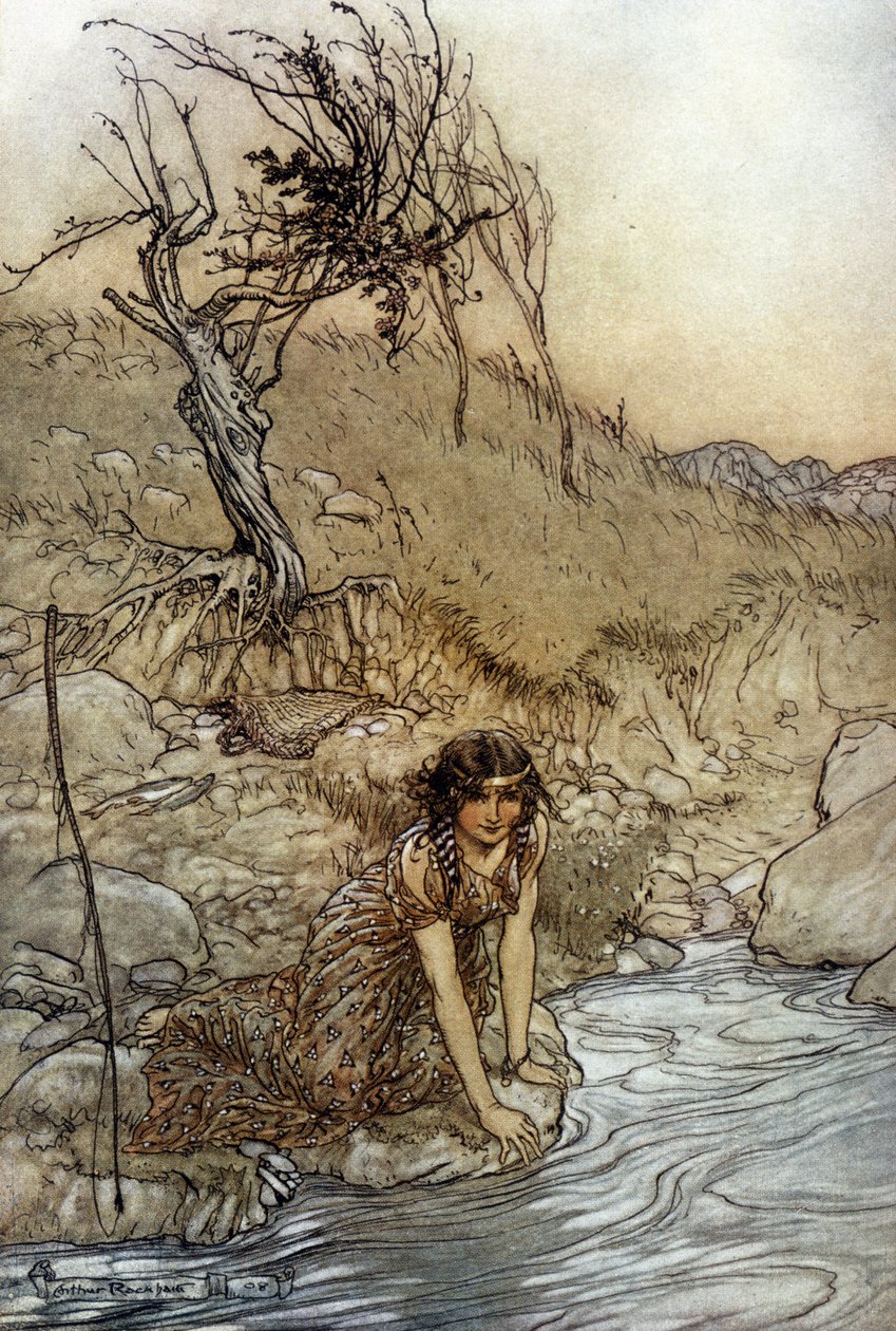 Hermia: Ilustrace Arthura RACKHAMA (1867-1939) pro Sen letní noci od Williama SHAKESPEARE od Arthur Rackham