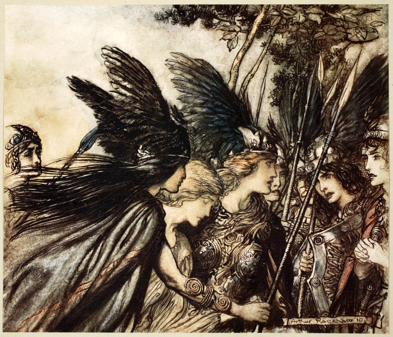 „Poprvé prchám a jsem pronásledován“, 1910. od Arthur Rackham