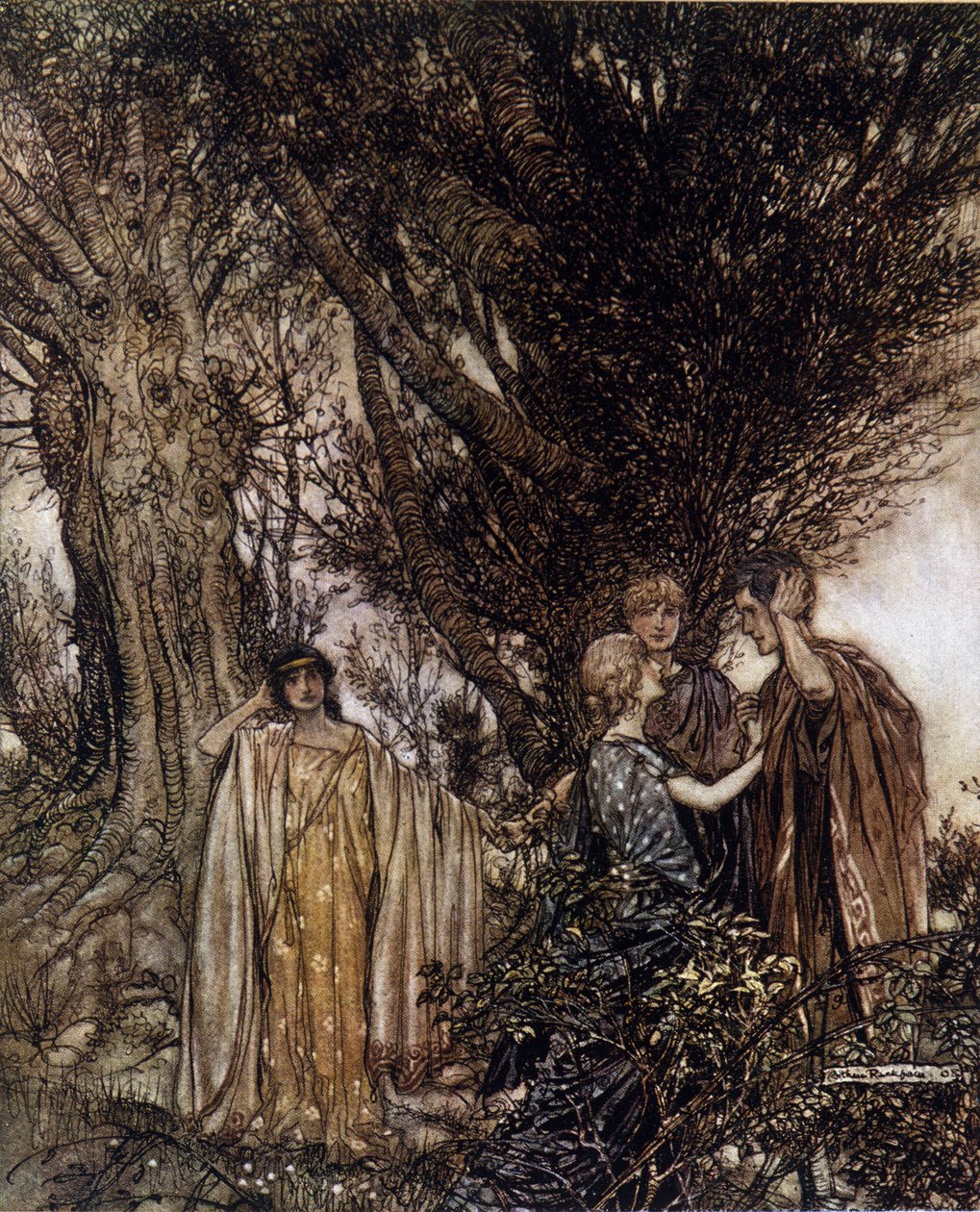 Ilustrace Arthur RACKHAM (1867-1939) pro Sen letní noci od Williama SHAKESPEARE od Arthur Rackham