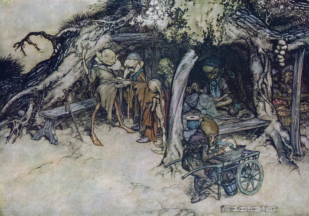 Ilustrace Arthur Rackham pro „Sen noci svatojánské“ od Arthur Rackham