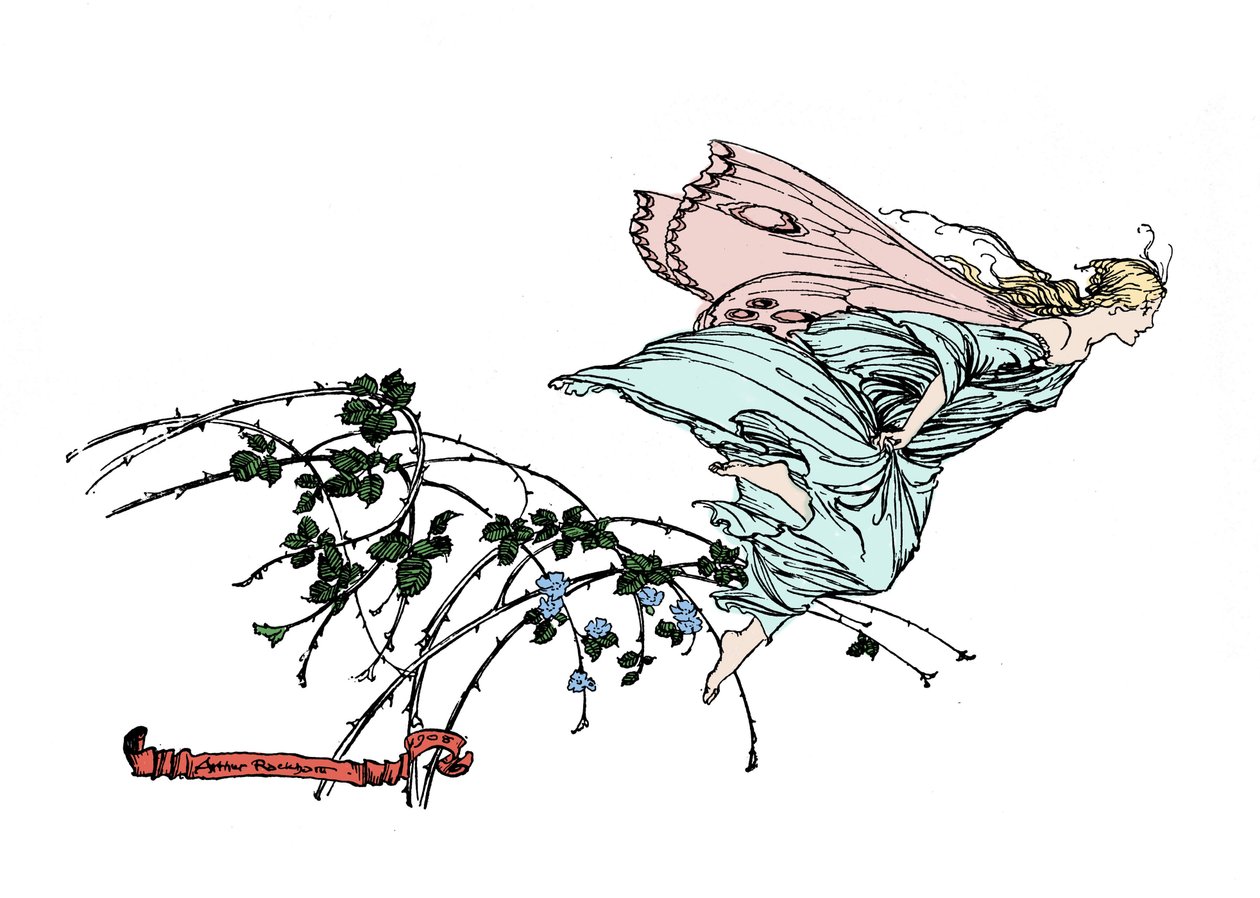 Ilustrace k filmu Sen letní noci od Williama SHAKESPEARE od Arthur Rackham