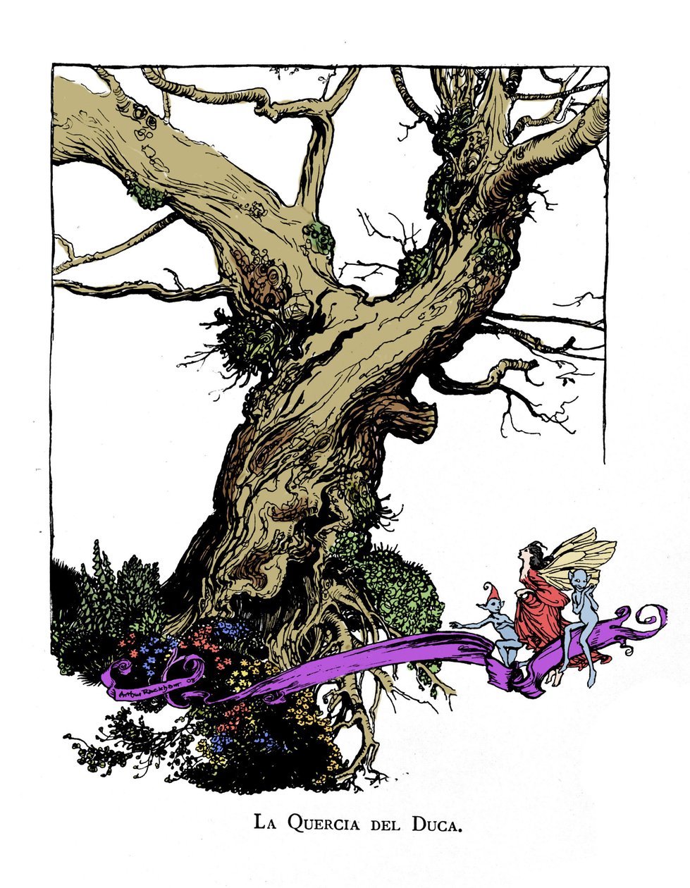 Ilustrace k filmu Sen letní noci od Williama SHAKESPEARE od Arthur Rackham
