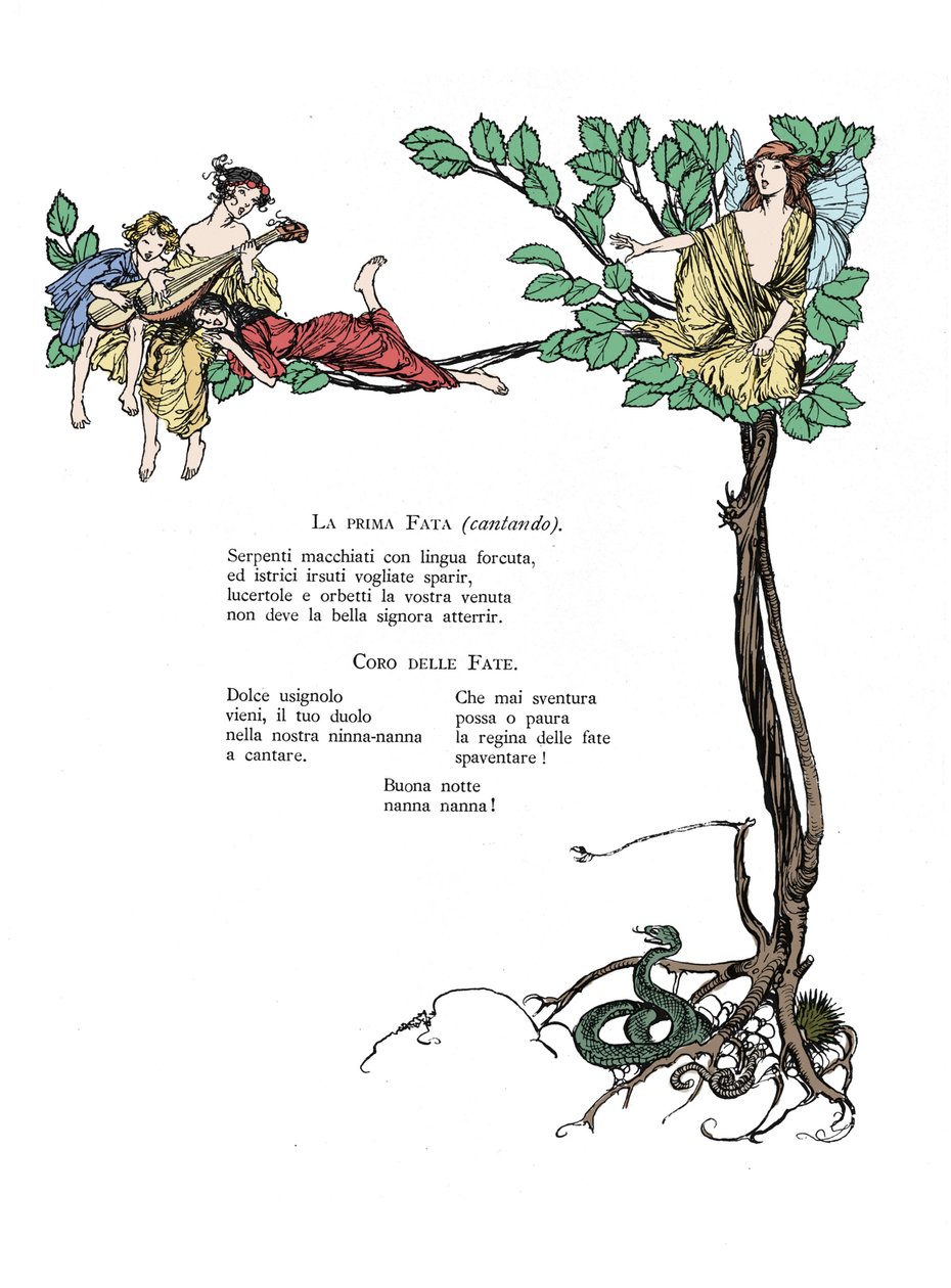 Ilustrace k filmu Sen letní noci od Williama SHAKESPEARE od Arthur Rackham