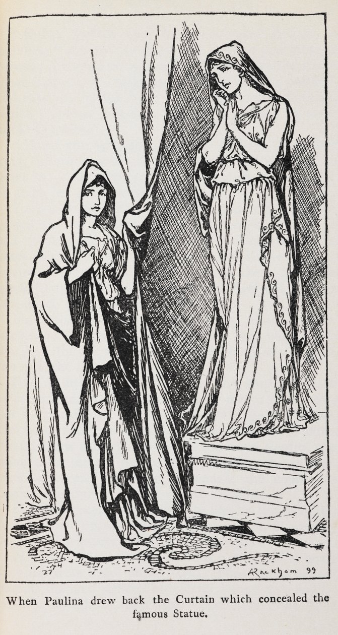 Ilustrace Pauliny ze Zimní pohádky od Arthur Rackham