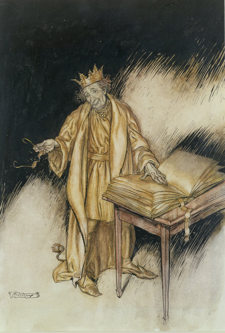 King Midas (pero, inkoust a wc na papíře) od Arthur Rackham