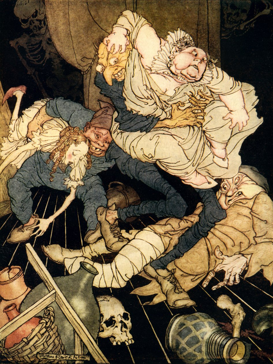 Král Pest od Edgara Allana Poea od Arthur Rackham