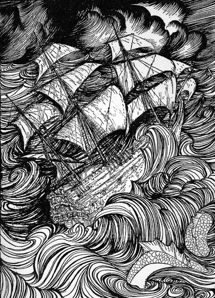 „Rukopis nalezen v láhvi“ od Edgara Allana Poea od Arthur Rackham