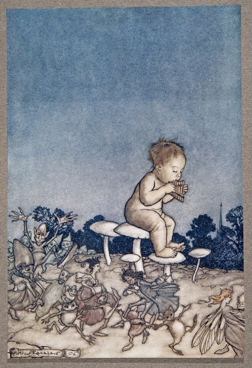 Peter Pan je orchestr víl, od Petera Pana v Kensington Gardens od J. M. Barrieho (1860 - 1937), hospoda. 1906 od Arthur Rackham