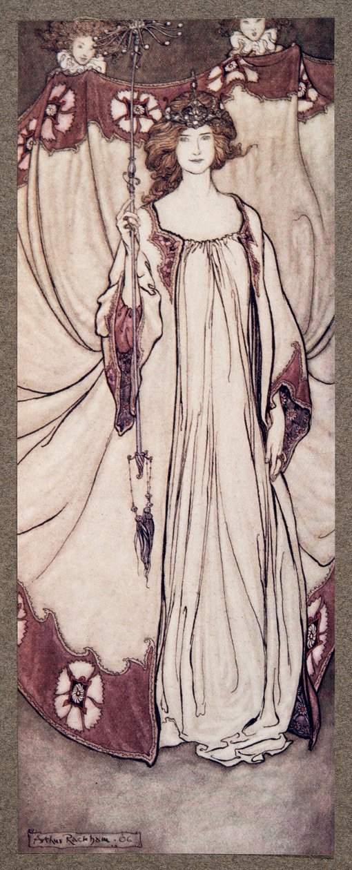Královna Mab, která vládne v zahradách .., od Petera Pana v Kensington Gardens od J M Barrieho (1860 - 1937), hospoda. 1906 od Arthur Rackham