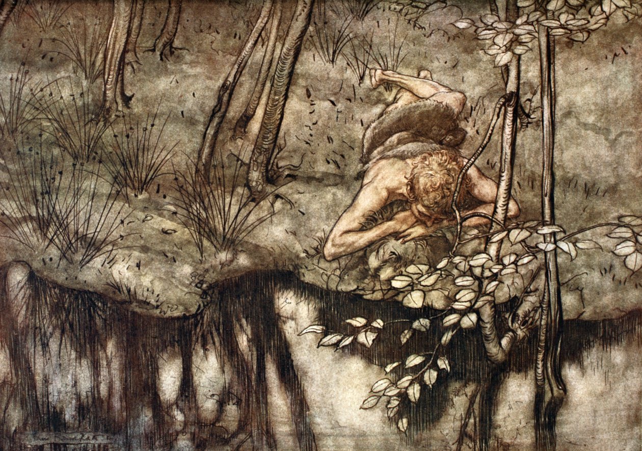„Siegfried se vidí v proudu“, 1924. od Arthur Rackham