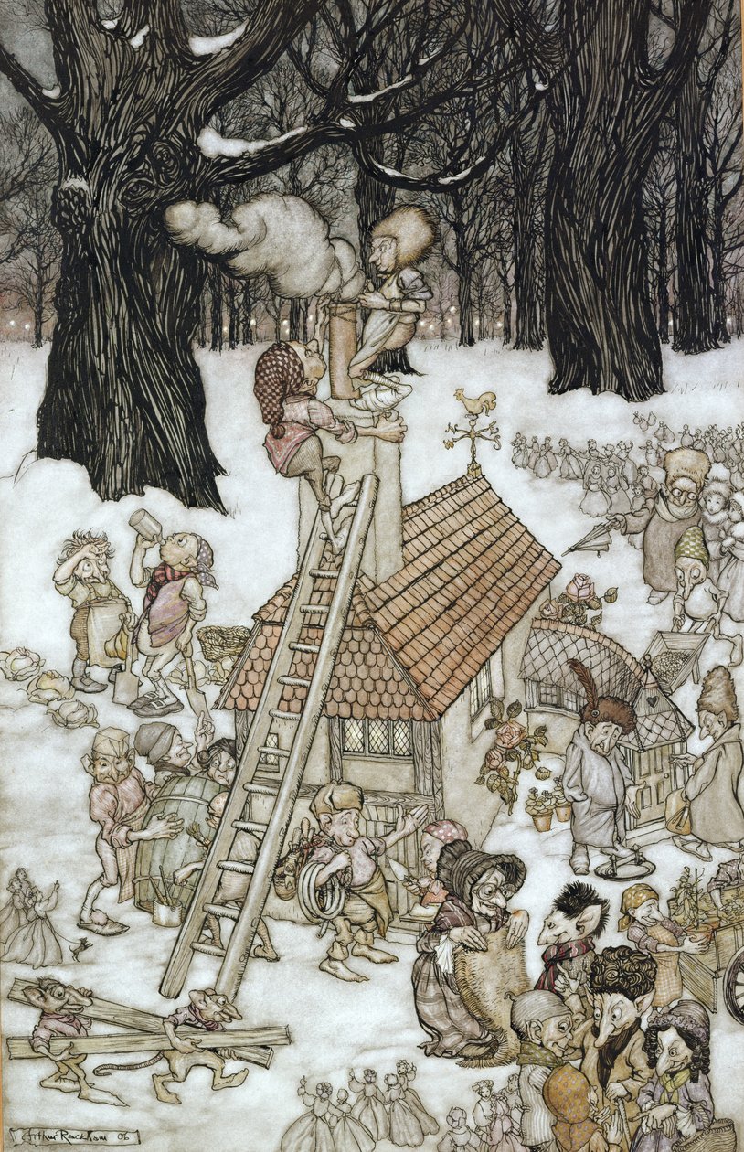 Dům postavený pro Maimie, 1906 od Arthur Rackham