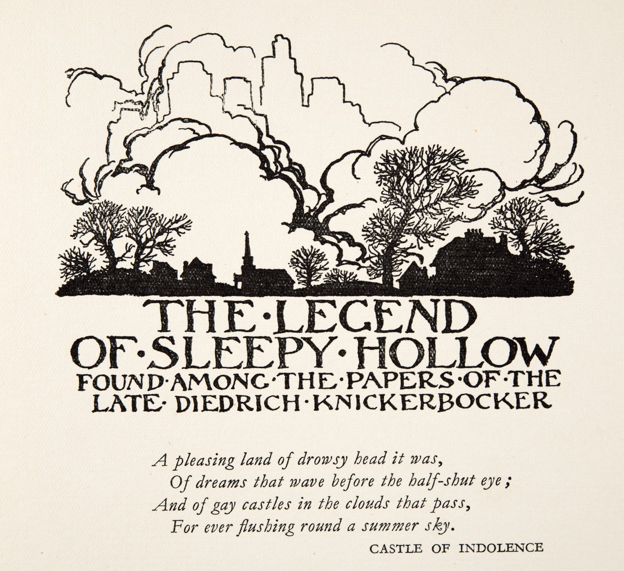 The Legend of Sleepy Hollow, od The Legend of Sleepy Hollow od Washingtona Irvinga (1783 - 1859), hospoda. 1928 od Arthur Rackham