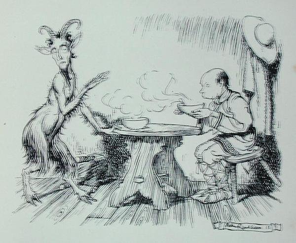 Muž a koza, ilustrace z 
