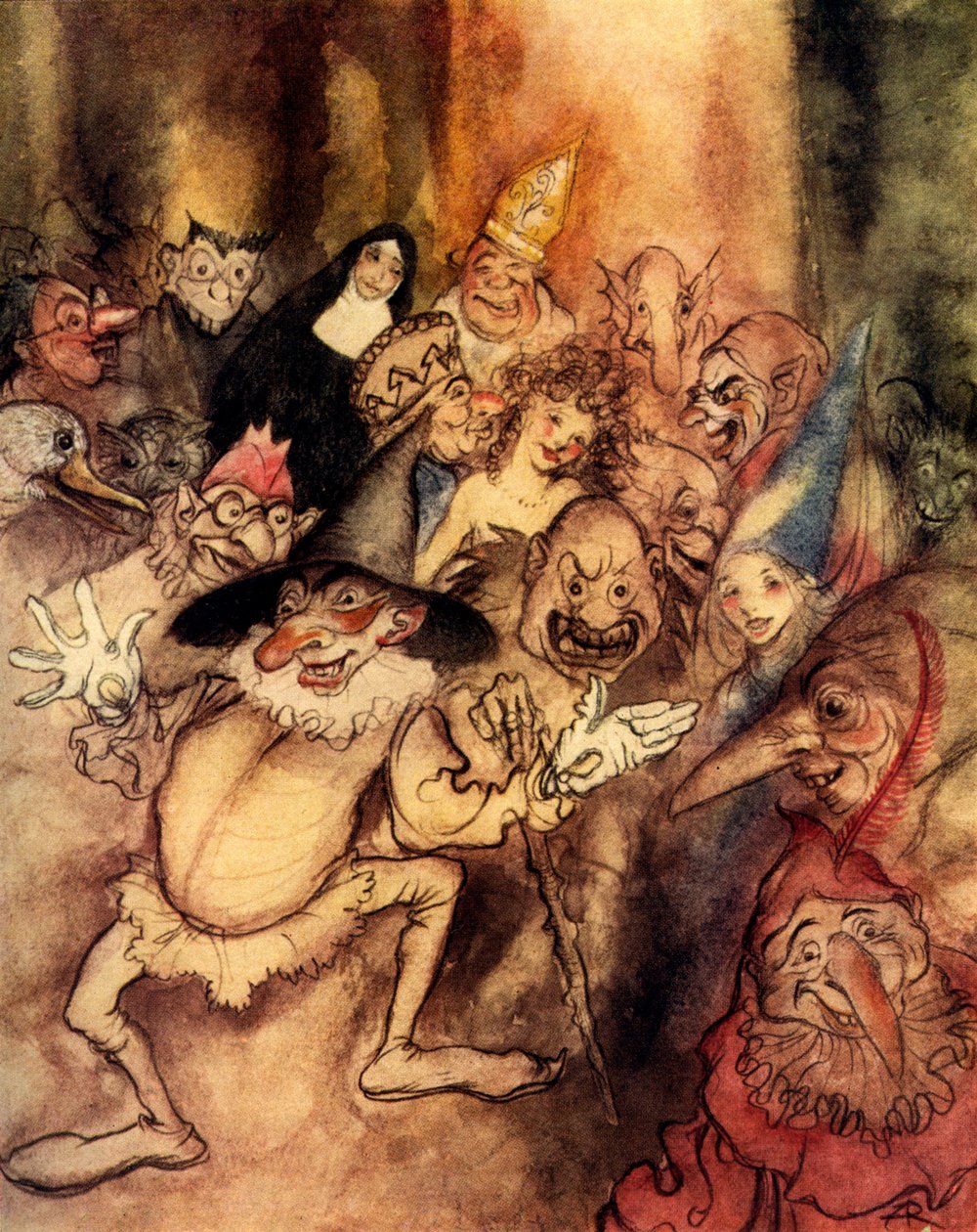 Maska rudé smrti od Edgara Allana Poea od Arthur Rackham