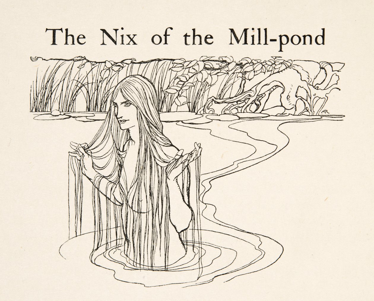 The Nix of the Mill-Pond, from Little Brother & Little Sister and Other Tales by the Brothers Grimm, pub. 1917 (litho) od Arthur Rackham