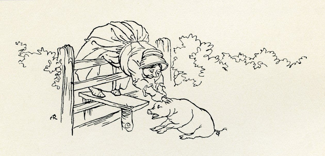 Stařena a její prase od Arthur Rackham