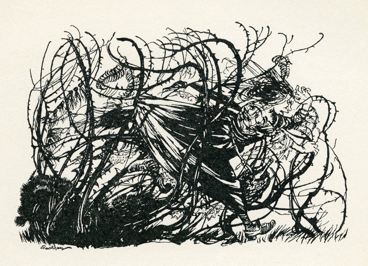 Tři hlavy studny od Arthur Rackham