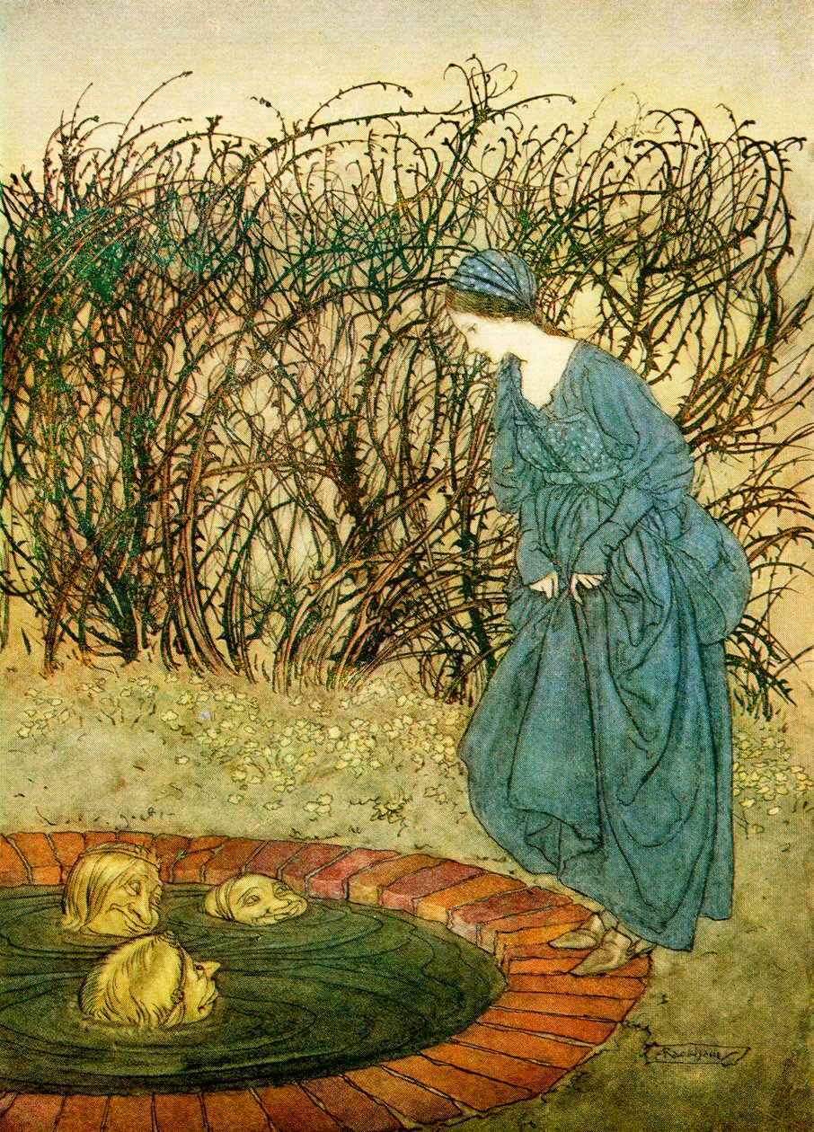 Tři hlavy studny, z anglických pohádek převyprávěných F.A. Steelem, 1927 od Arthur Rackham