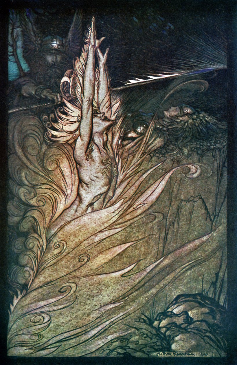 Valkyrie Die Walküre od Arthur Rackham