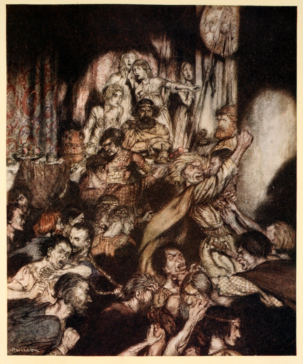 Hodovní síň byla v bouři, ilustrace z 