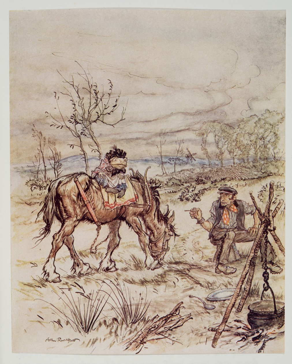 Cikán neopatrným způsobem poznamenal Chcete prodat toho svého koně?, z Wind in the Willows od Kennetha Grahama (1859 - 1932), hospoda. 1940 od Arthur Rackham