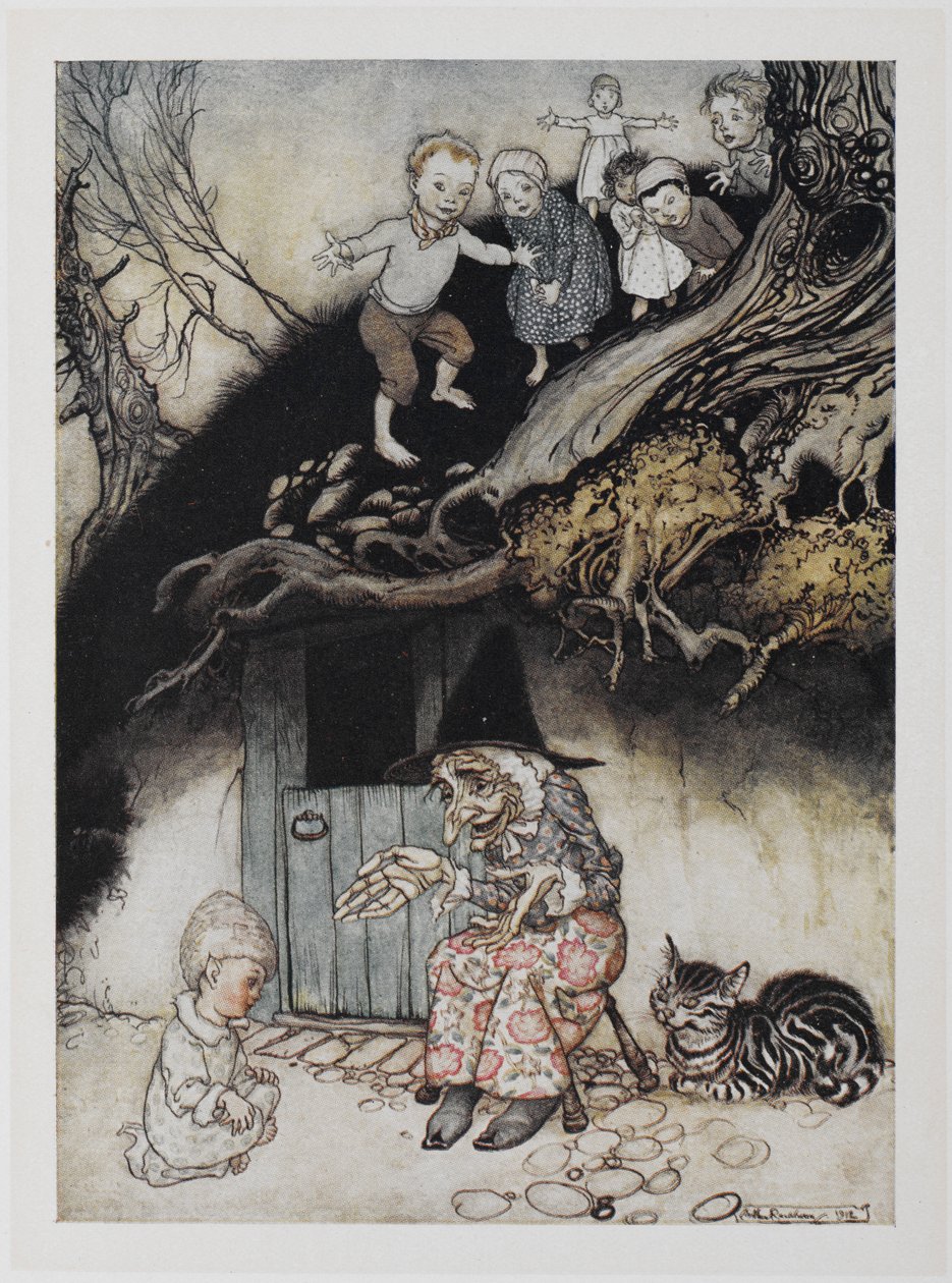 Pod kopcem žila stará žena. od Arthur Rackham