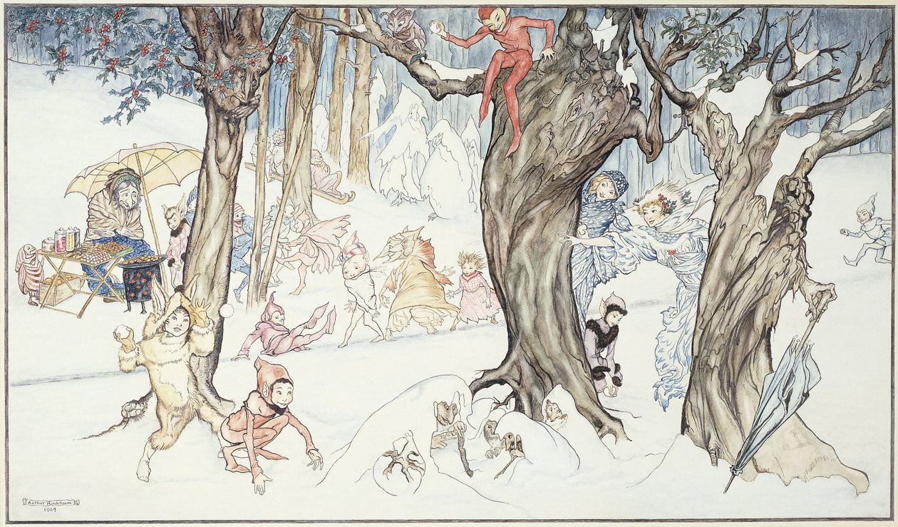 Zimní dovádění, 1924 od Arthur Rackham