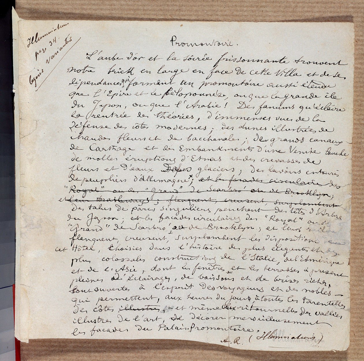 Rukopis básně „“Promonttoire““ od Arthura Rimbauda od Arthur Rimbaud