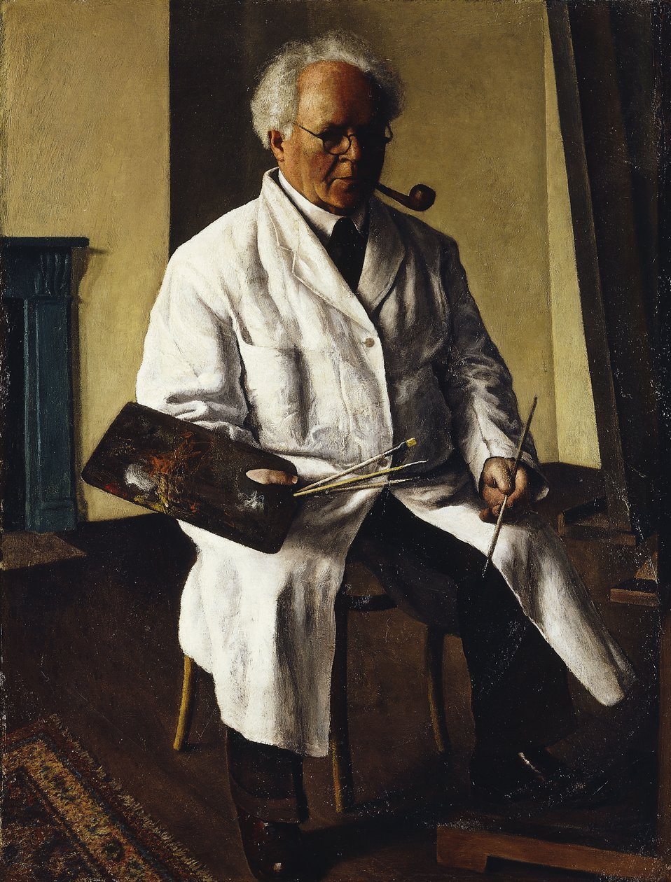 Autoportrét; Selbstportrait, cca 1930 (olej na sololitu) od Arthur Segal