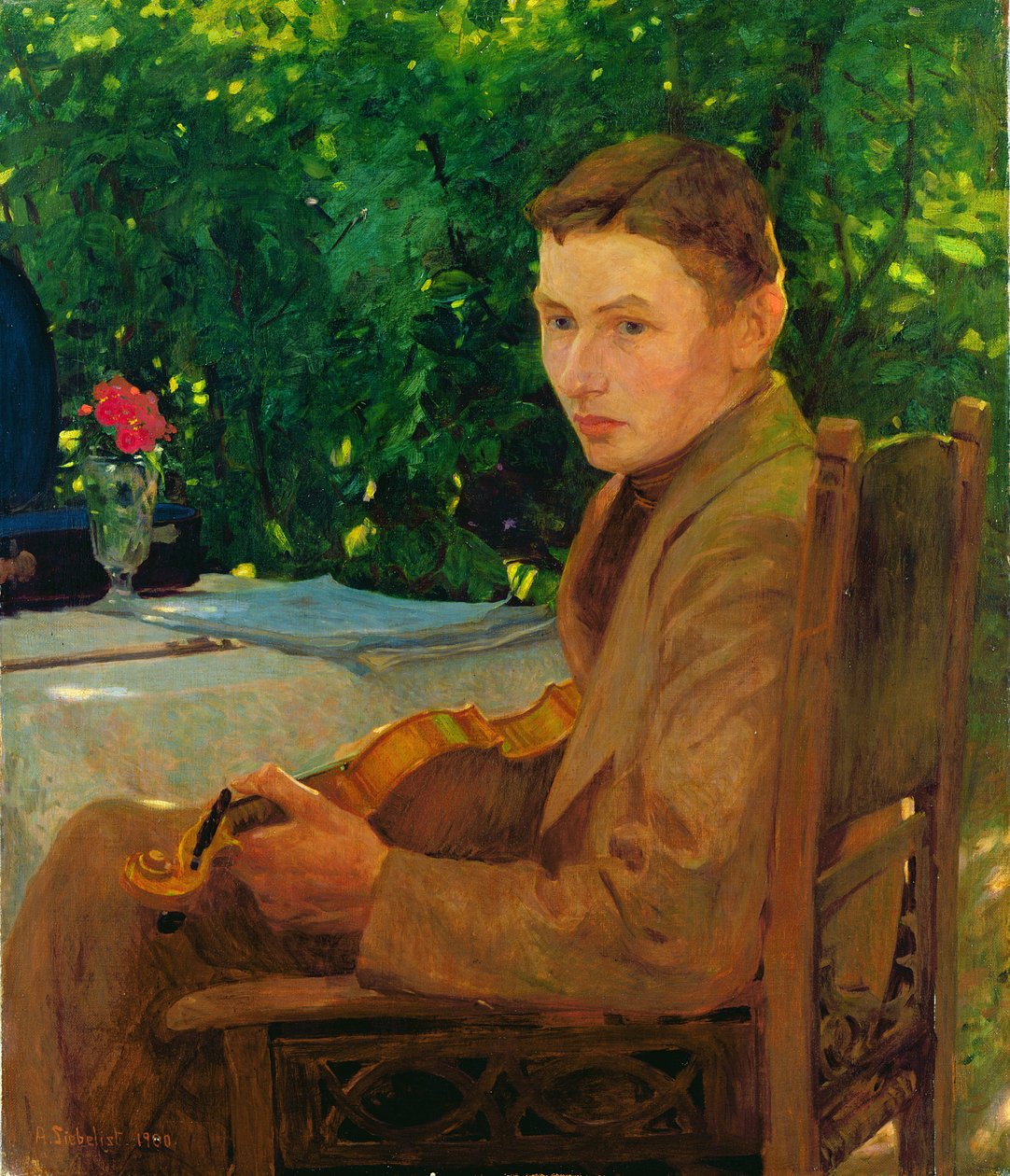 Portrét Friedricha Ahlers-Hestermanna (nar. 1883) 1900 (olej na plátně) od Arthur Siebelist