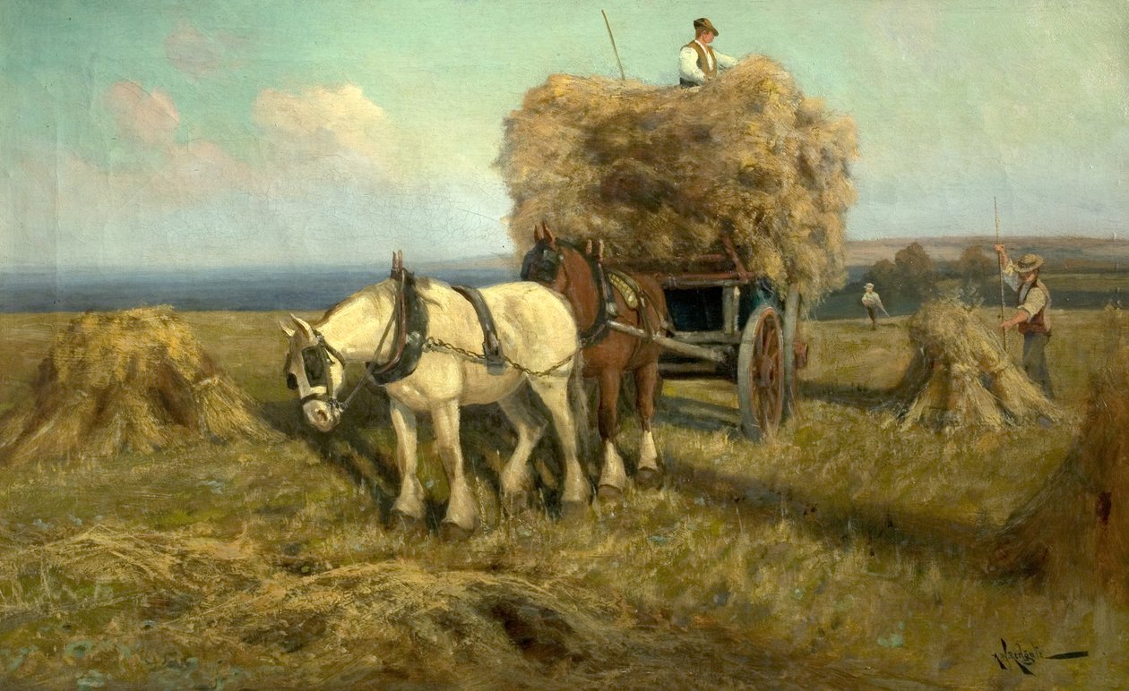 Nakládání sklízecího vozu od Arthur Walker Redgate